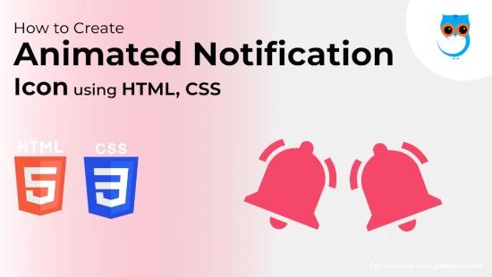 Animated Bell Notification Icon for CSS
