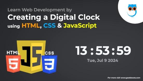 Create a Digital Clock from Scratch for JavaScript