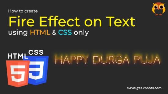 How to Add Fire Effect on Text for CSS