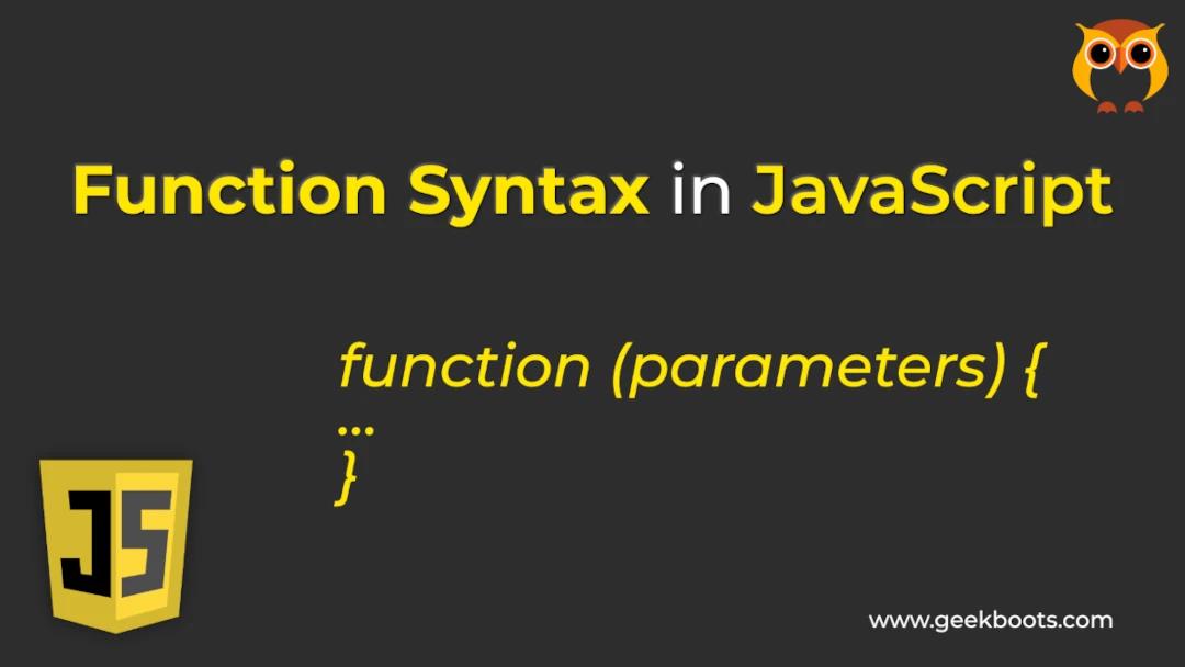 Understanding Various Syntax of Functions in JavaScript