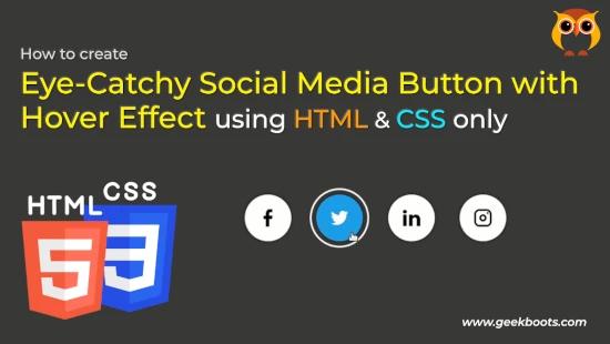 How to Create Eye-Catchy Media Icon Buttons with Hover Effect for CSS