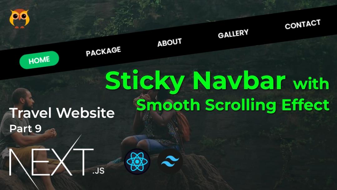 React.js Sticky Navbar with Smooth Scrolling Effect | Next.JS Beginner Guide | Geekboots