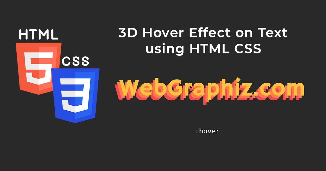 3D Text Hover Effect