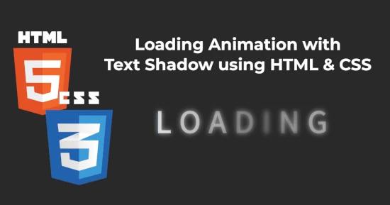 Loader with Text Shadow