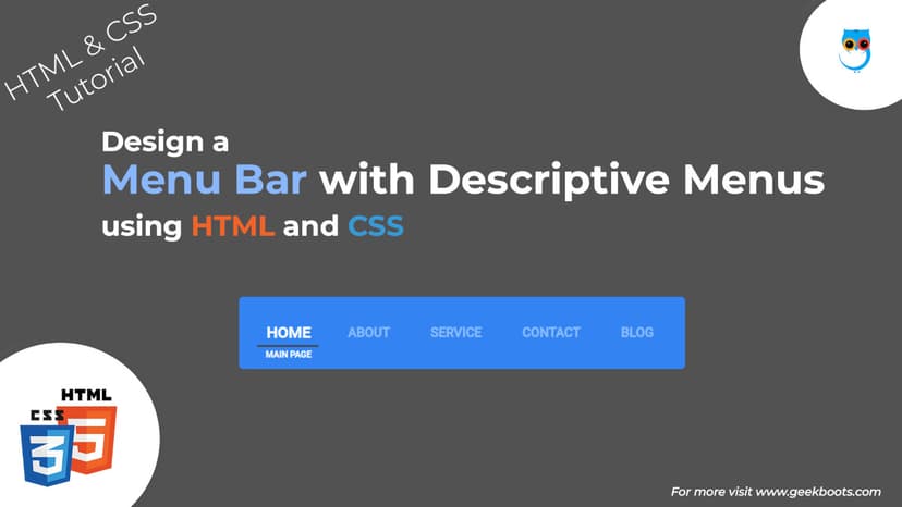 Menu Bar with Descriptive Menus