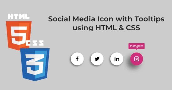 Social Icon with Tooltips