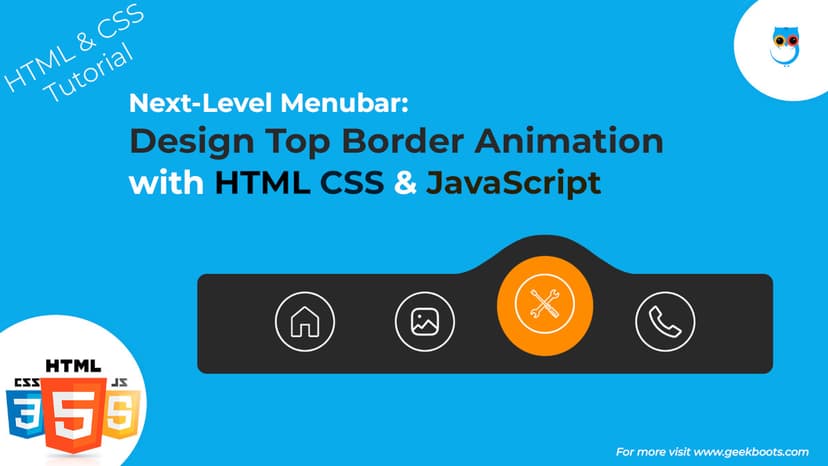 Menubar with Top Border Animations