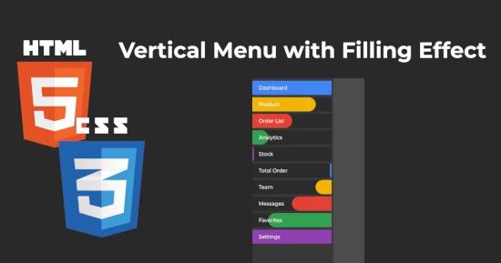 Vertical Menu with Filling Effect